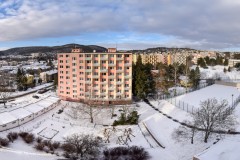 Zimní panorama - výhled z paneláku